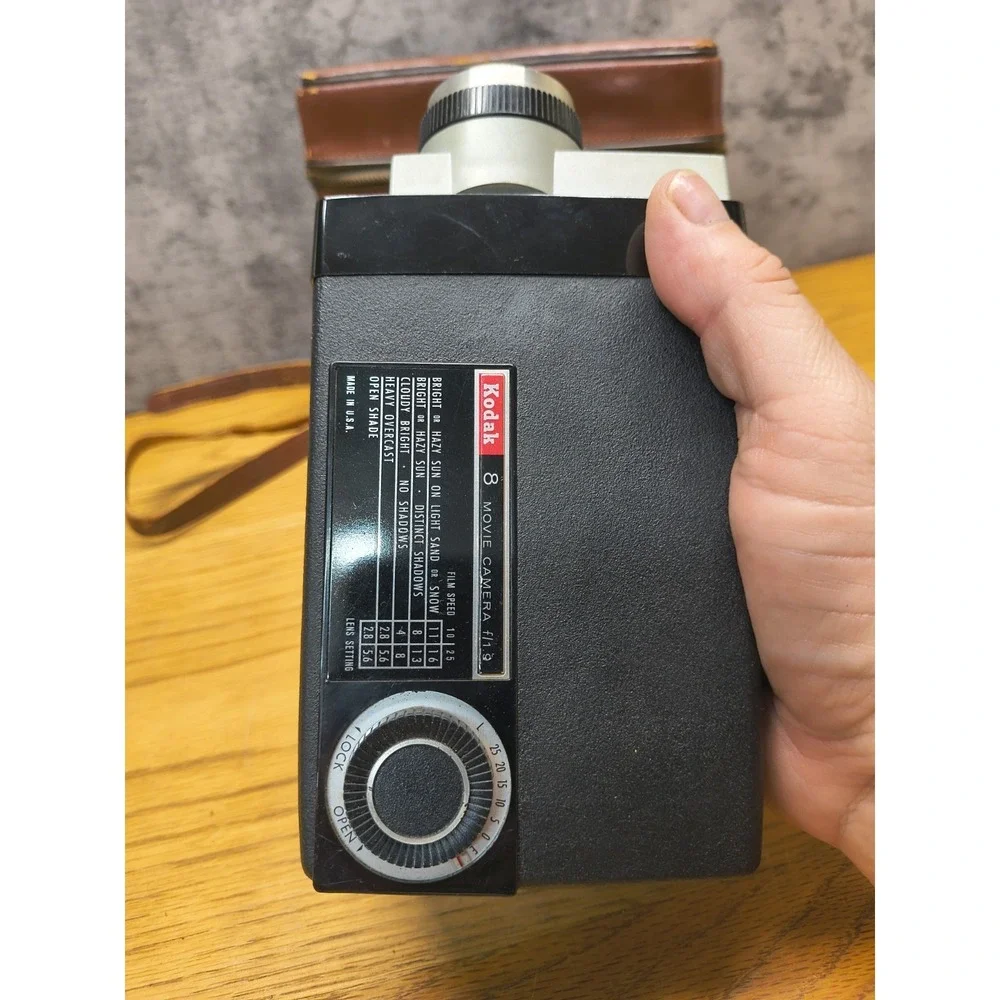 Vintage 1960s Kodak 8mm Movie Camera Kodak Ektanar Lens f/1.9 With Case And Lens